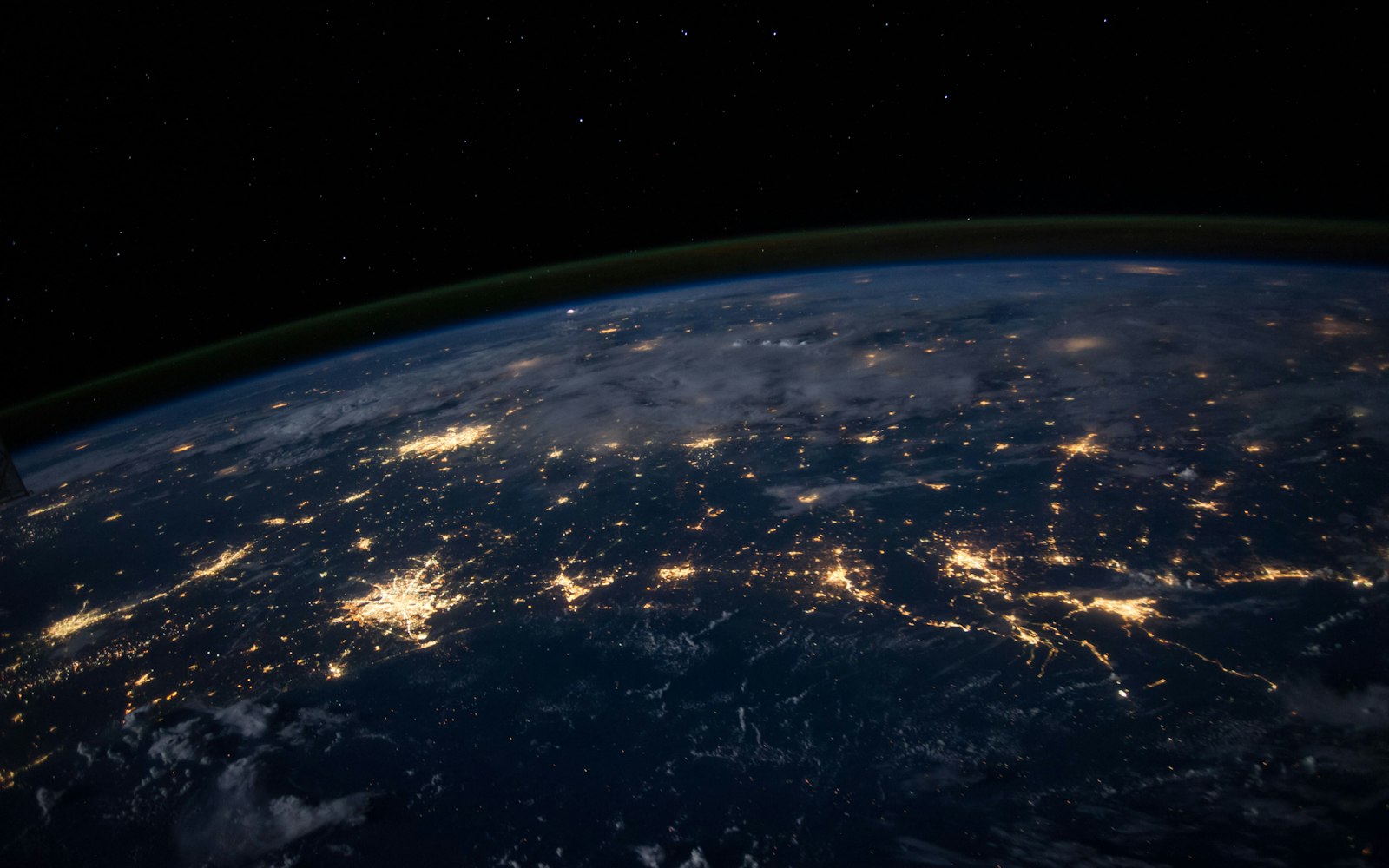 The Earth at night seen from orbit